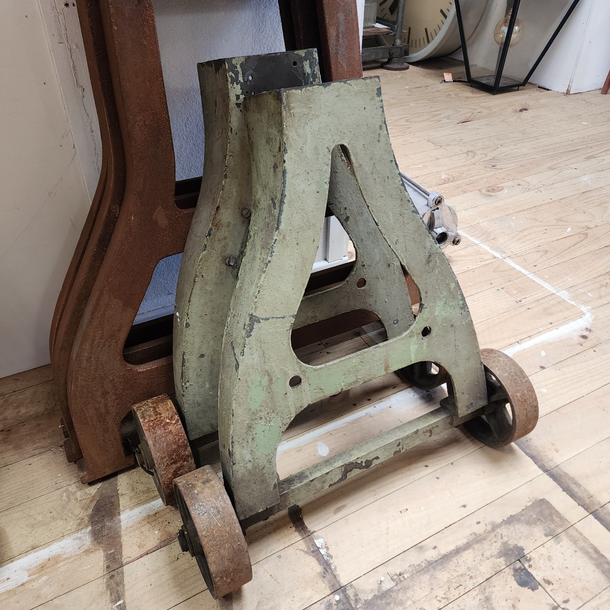 Cast Iron Table Legs On Wheels Vintage Industries cast-iron-table-legs-on-wheels-vintage-industries